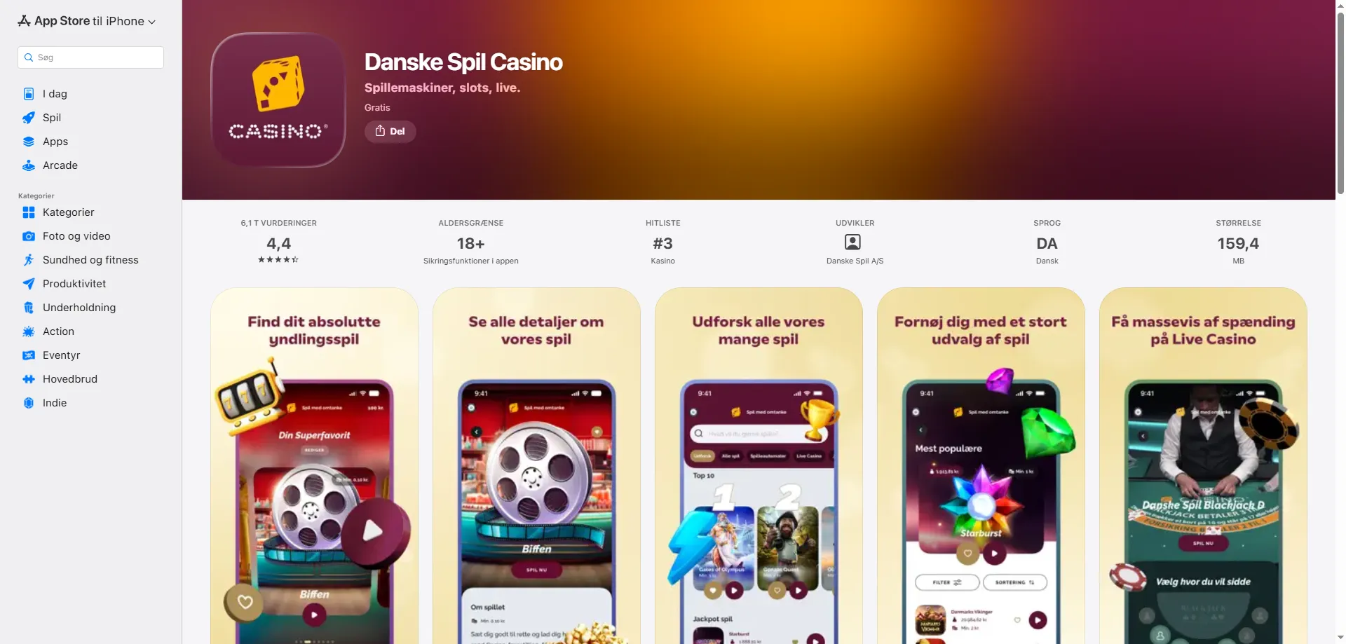 DanskeSpil Casino mobilapp – spil på iOS og Android